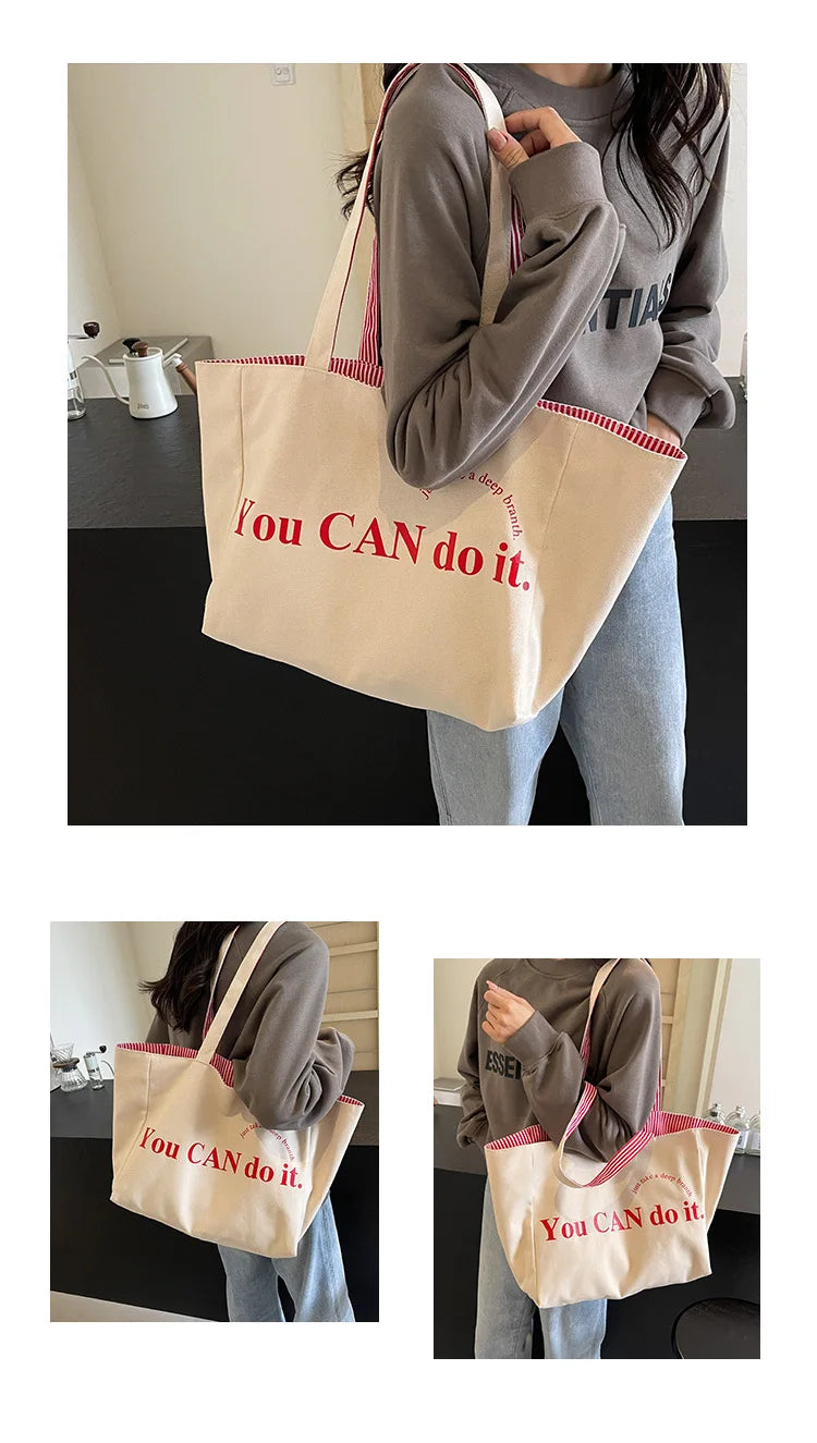 Maxi Tote Bag Gyail porté à l'épaule