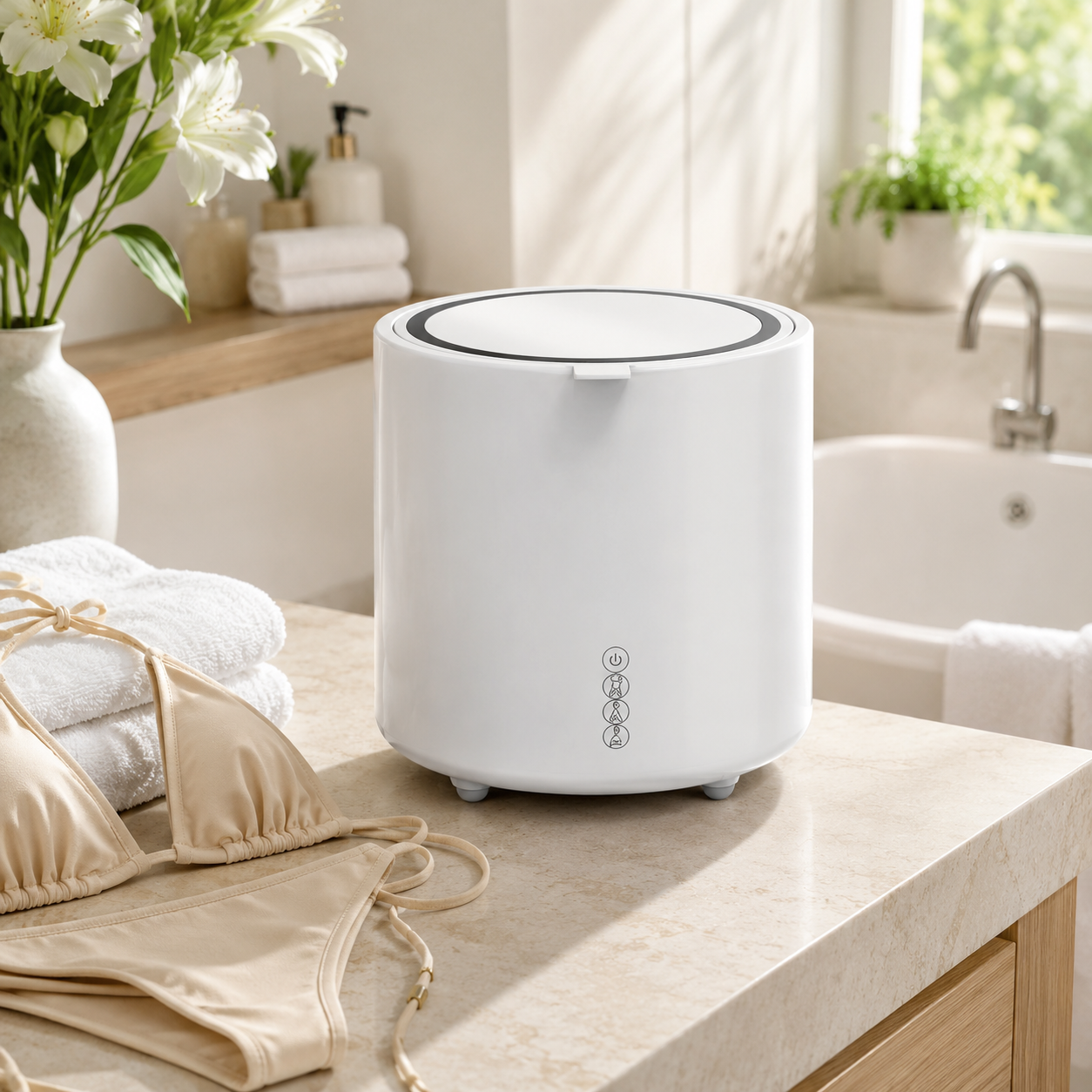 Lavage délicat d'un maillot de bain dans le Mini lave-linge Pure Gentle
