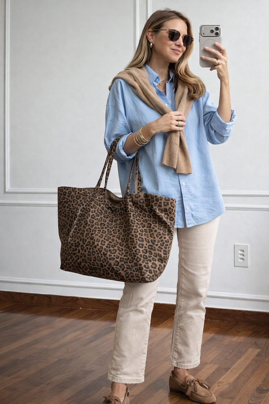 sac cabas léopard motif sauvage