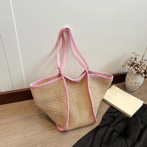 Sac de plage en paille tressée Hélios