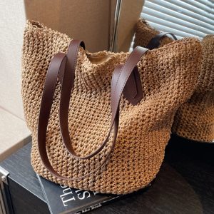 Sac de plage en paille pour femme tendance