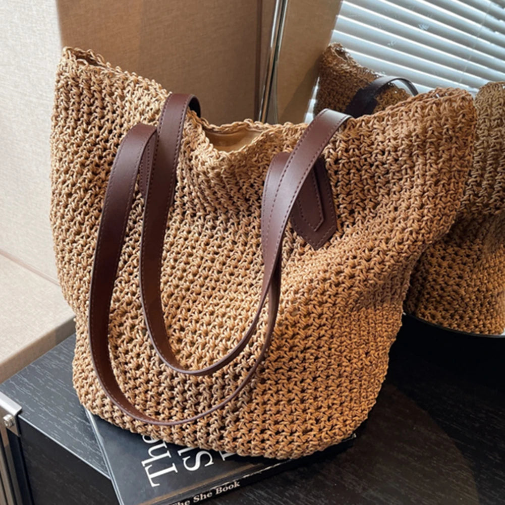Sac de plage en paille pour femme tendance
