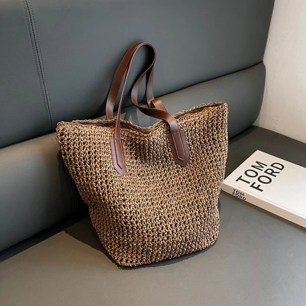 Accessoire estival sac de plage paille