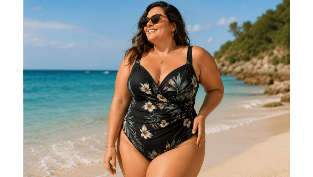 Maillot de bain grande taille avec maintien renforcé, pensé pour accompagner les courbes avec confort et élégance.